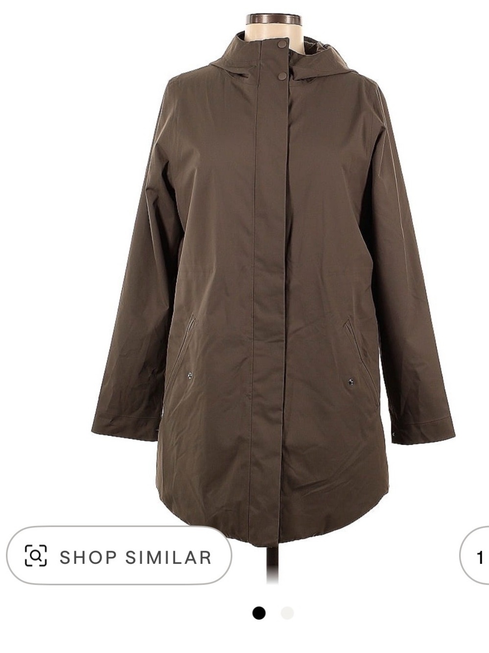 Athleta brown, mid-weight, fleece-lined coat